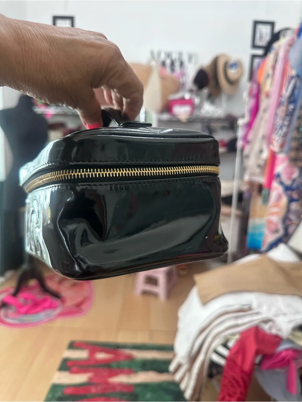 CHANEL patent leather